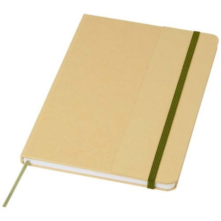 Blocco note formato A5 con copertina rigida di cartone riciclato Nelida