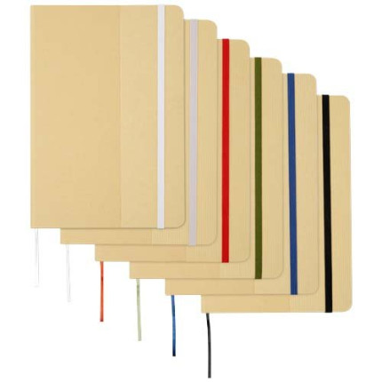 Blocco note formato A5 con copertina rigida di cartone riciclato Nelida