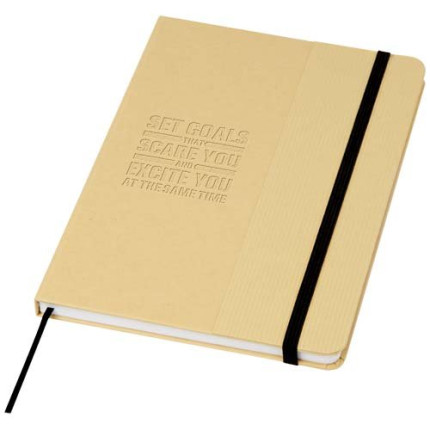 Blocco note formato A5 con copertina rigida di cartone riciclato Nelida