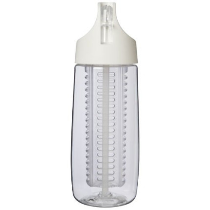 Borraccia sportiva in plastica riciclata da 700 ml con coperchio a scatto e infusore HydroFruit