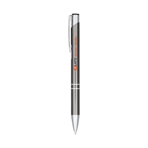 Penna a sfera anodizzata Moneta-inchiostro blu