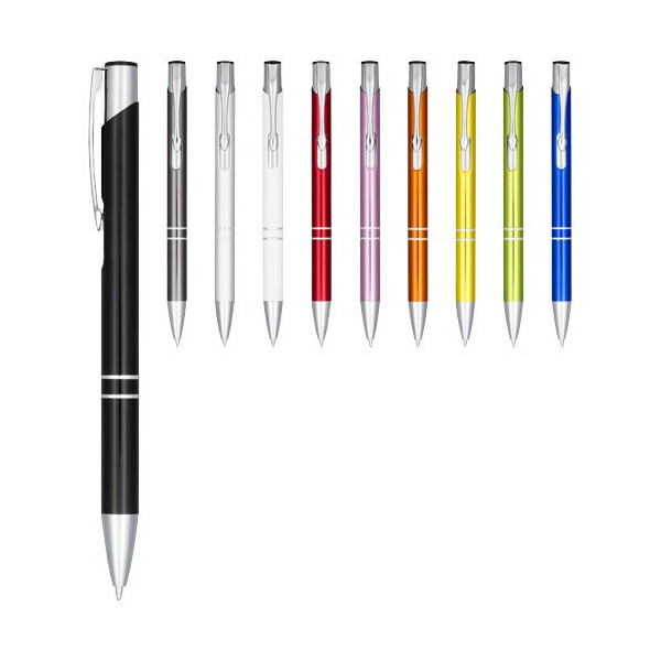 Penna a sfera anodizzata Moneta-inchiostro blu