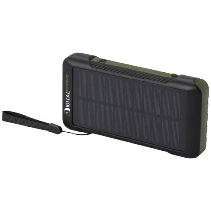 Power bank a dinamo solare in plastica riciclata RCS da 10.000 mAh Soldy