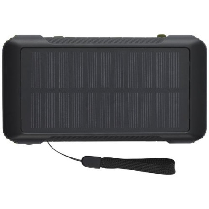 Power bank a dinamo solare in plastica riciclata RCS da 10.000 mAh Soldy