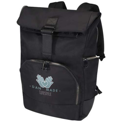 Zaino per portatile da 15,6" in materiale riciclato certificato GRS con chiusura arrotolabile Rhine - 18L