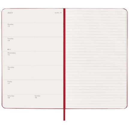 Agenda settimanale 12 mesi formato L con copertina rigida Moleskine