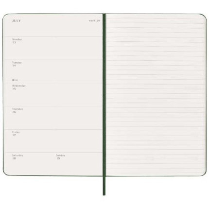 Agenda settimanale 12 mesi formato L con copertina rigida Moleskine