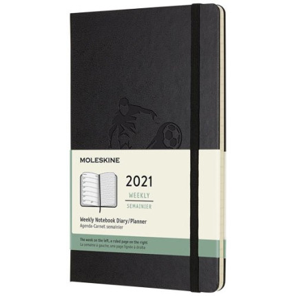Agenda settimanale 12 mesi formato L con copertina rigida Moleskine