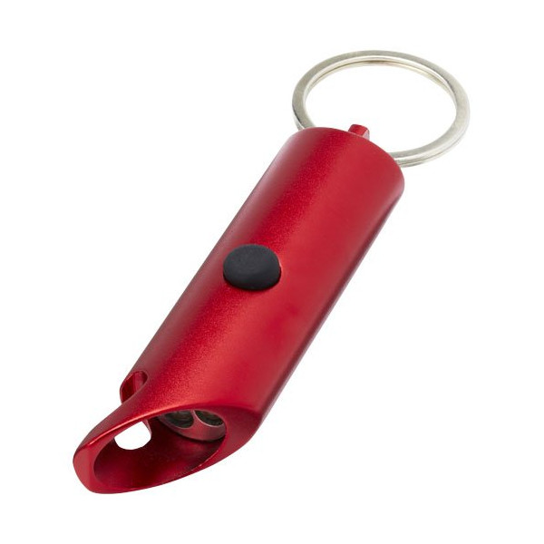 Portachiavi con torcia a LED e apribottiglie in...