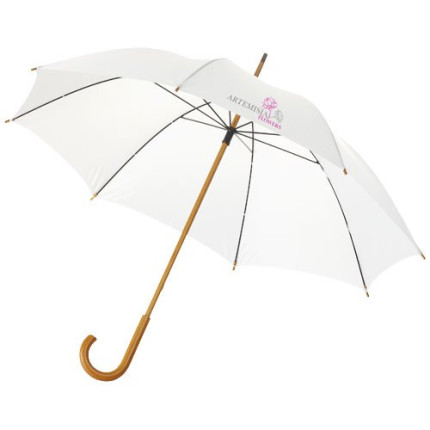 Ombrello Jova da 23" con manico e asta in legno