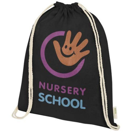 Zaino con cordoncino Orissa da 140 g/m² in cotone organico - 5L