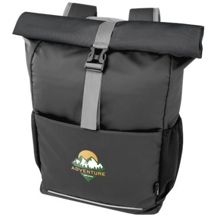 Borsa roll-top per bicicletta impermeabile in materiale riciclato certificato GRS per portatile da 15" Aqua