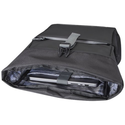 Borsa roll-top per bicicletta impermeabile in materiale riciclato certificato GRS per portatile da 15" Aqua