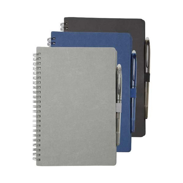 Set di blocco note con copertina rigida e penna...