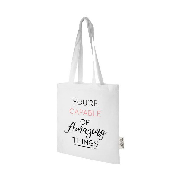 Tote bag in cotone riciclato GRS da 140 g/m2...