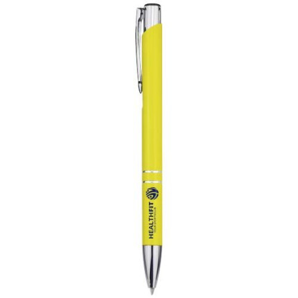 Penna a sfera in alluminio riciclato Moneta-inchiostro blu