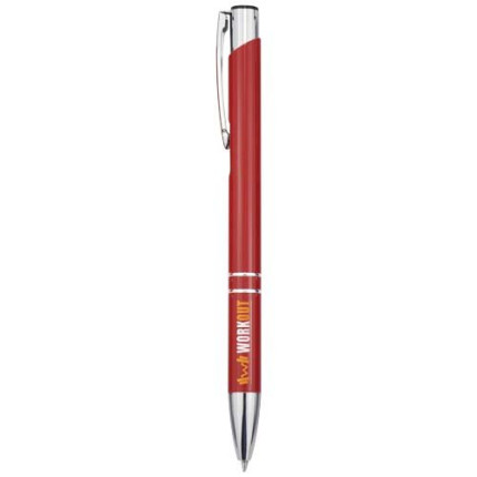 Penna a sfera in alluminio riciclato Moneta-inchiostro blu