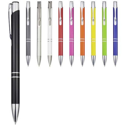 Penna a sfera in alluminio riciclato Moneta-inchiostro blu