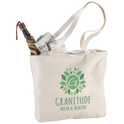 Shopper in cotone 320 g/m² con zip Ningbo - 15L 2