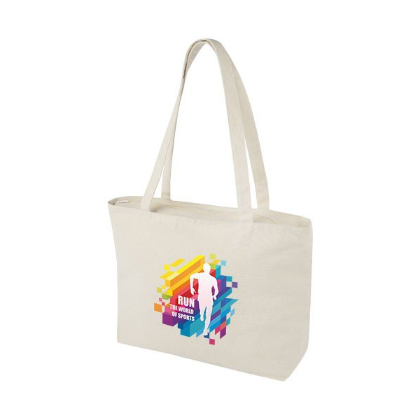 Shopper in cotone 320 g/m² con zip Ningbo - 15L