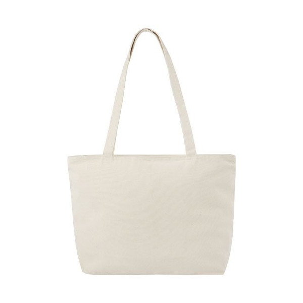 Shopper in cotone 320 g/m² con zip Ningbo - 15L
