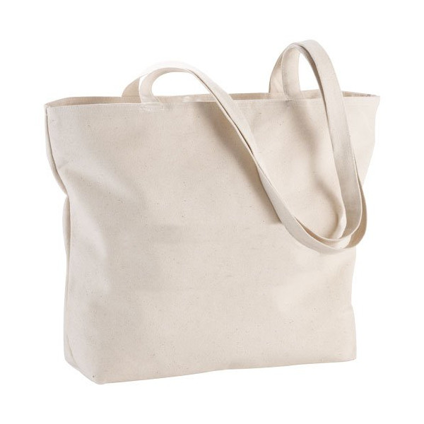 Shopper in cotone 320 g/m² con zip Ningbo - 15L