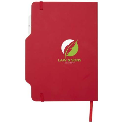 Blocco note formato A5 con copertina rigida e combinazione di penna e matita Nexus