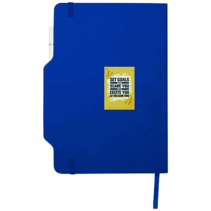 Blocco note formato A5 con copertina rigida e combinazione di penna e matita Nexus