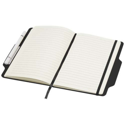 Blocco note formato A5 con copertina rigida e combinazione di penna e matita Nexus