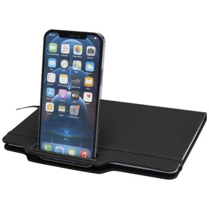 Blocco note formato A5 con copertina rigida e combinazione di penna e matita Nexus