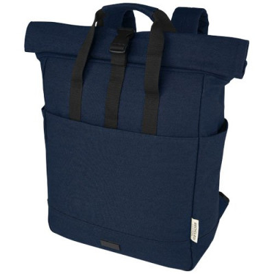 Zaino rolltop per portatile da 15" in canvas riciclato...