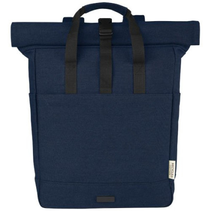 Zaino rolltop per portatile da 15" in canvas riciclato certificato GRS Joey - 15L