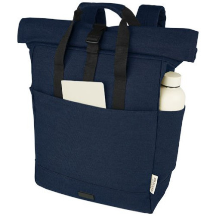 Zaino rolltop per portatile da 15" in canvas riciclato certificato GRS Joey - 15L