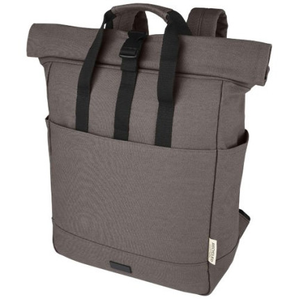Zaino rolltop per portatile da 15" in canvas riciclato certificato GRS Joey - 15L