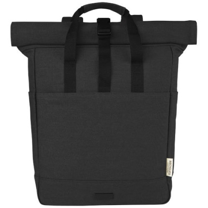 Zaino rolltop per portatile da 15" in canvas riciclato certificato GRS Joey - 15L