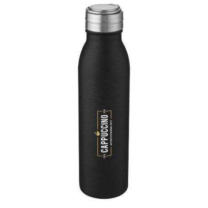 Borraccia sportiva Harper da 700 ml in acciaio inossidabile con anello in metallo