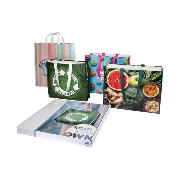 Confezione di borse tote laminate assortite