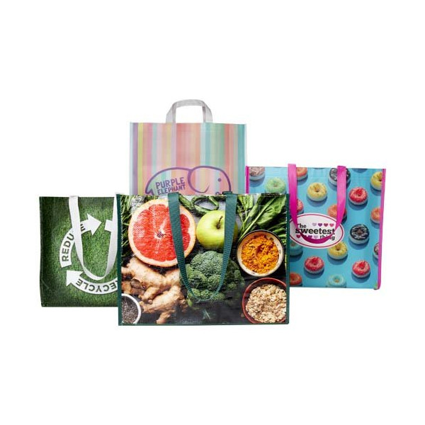 Confezione di borse tote laminate assortite