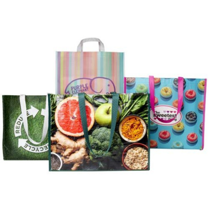 Confezione di borse tote laminate assortite