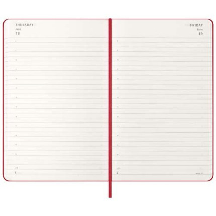 Agenda giornaliera 12 mesi con copertina rigida Moleskine