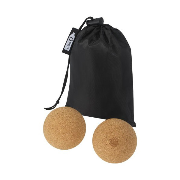 Pallina per yoga in sughero Trikona - set da 2