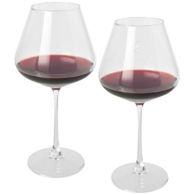 Set da 2 bicchieri da vino in vetro Rosso 2