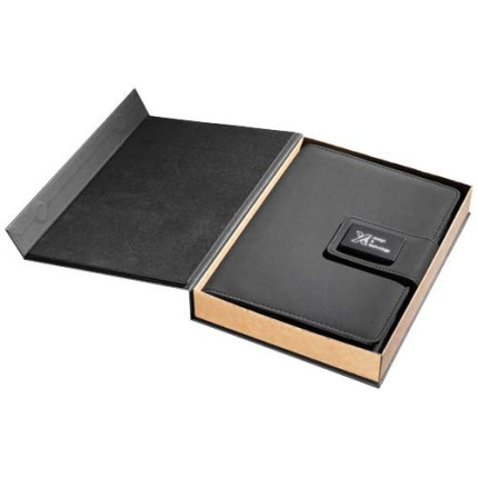 Blocco note con power bank luminoso SCX.design O16 in formato A5