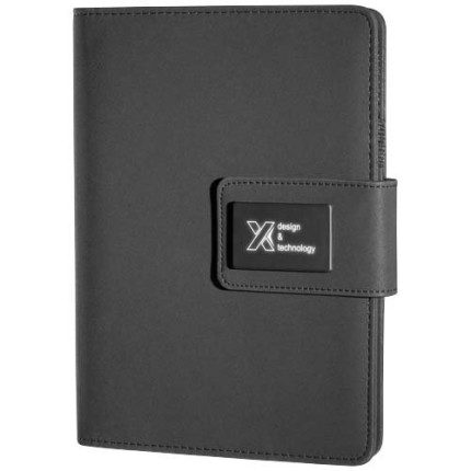 Blocco note con power bank luminoso SCX.design O16 in formato A5