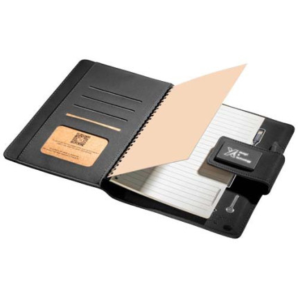 Blocco note con power bank luminoso SCX.design O16 in formato A5