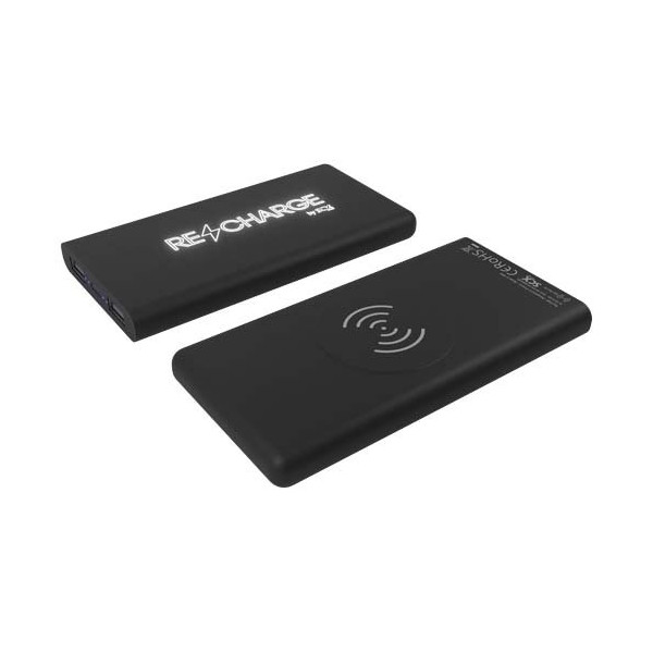 Power bank wireless luminoso in gomma da 10.000...