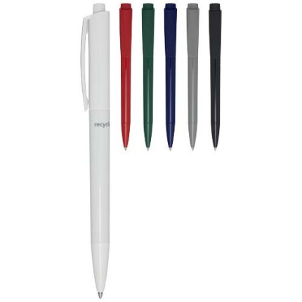 Penna a sfera in plastica riciclata Martha-inchiostro blu