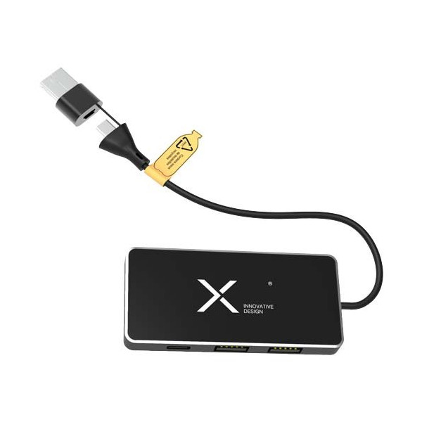 Hub USB 8 in 1 con doppio ingresso e 6 porte...