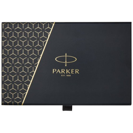 Parker set penna a sfera e penna roller acromatiche in confezione regalo IM-inchiostro nero/blu