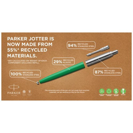Penna a sfera Parker Jotter Recycled-inchiostro blu
